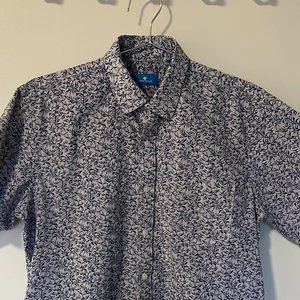 Elegant & Modern Toscano Men's Floral Patterned Button Down Dress Shirt